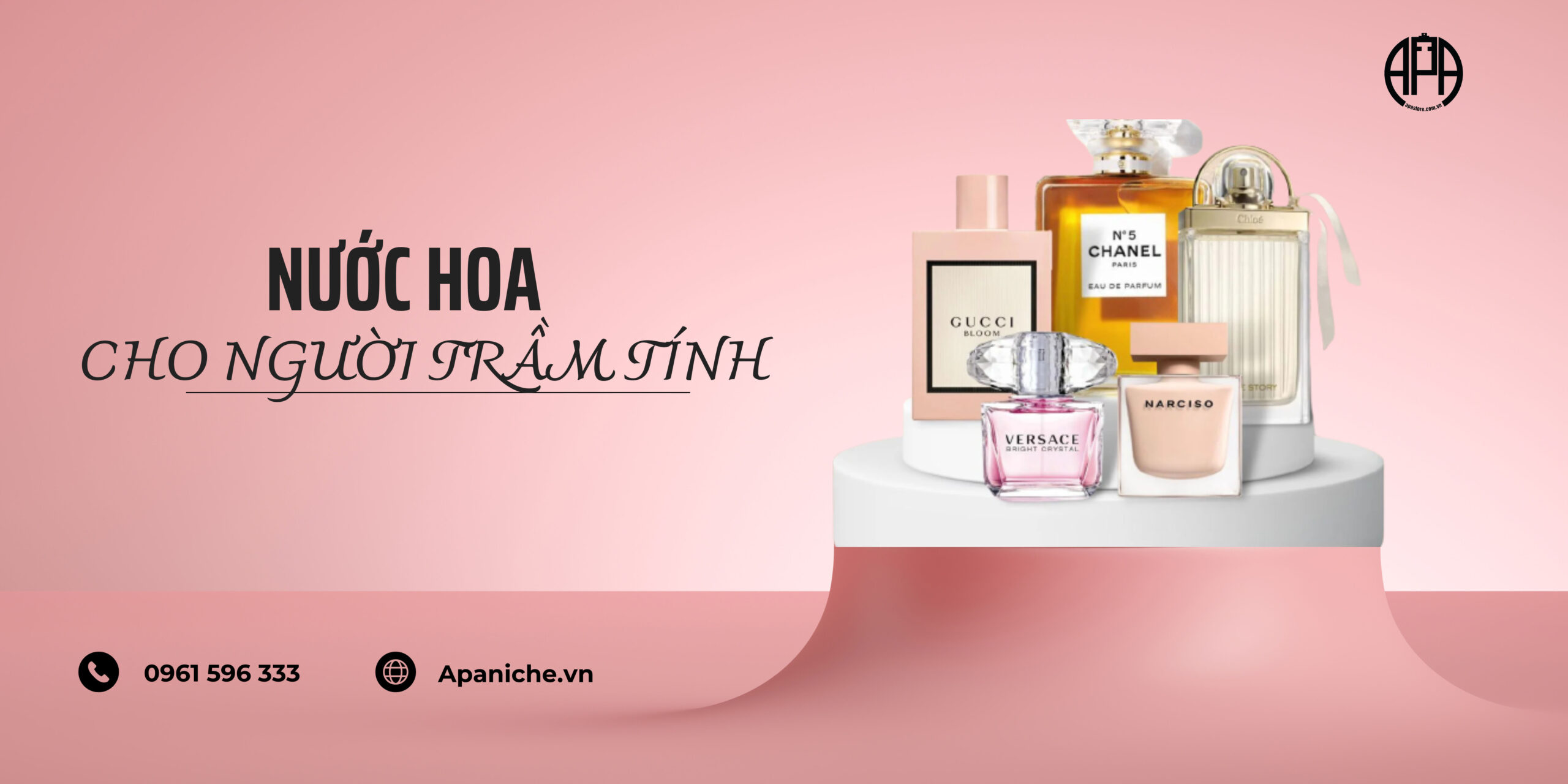 Pink mimalist Modern Beauty Perfume Banner - 1