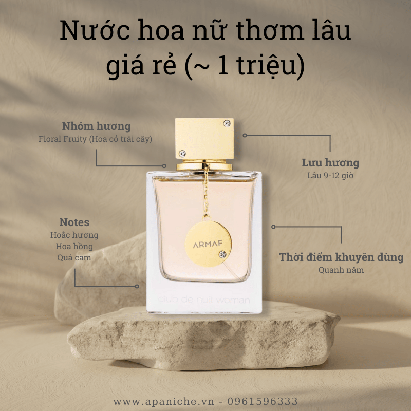 Nước hoa nữ thơm lâu giá rẻ Club De Nuit Woman