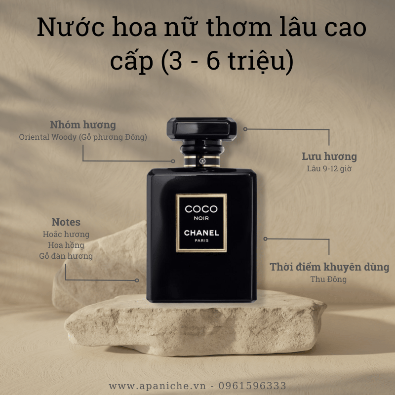 Nước hoa nữ lưu hương lâu phân khúc cao cấp Chanel Coco Noir EDP