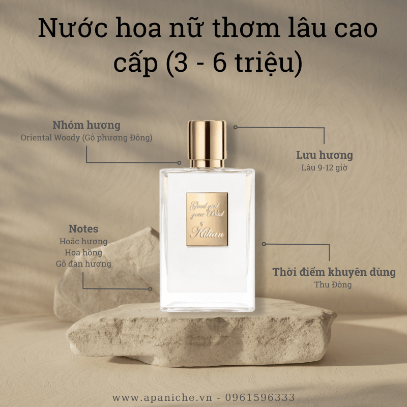 Nước hoa thơm lâu cho nữ phân khúc cao cấp Kilian Good Girl Gone Bad EDP