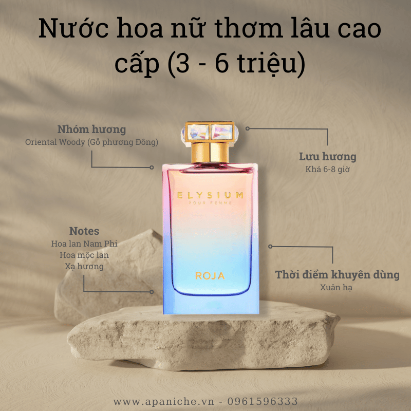 Nước hoa thơm lâu cho nữ phân khúc cao cấp Roja Dove Elysium Pour Femme