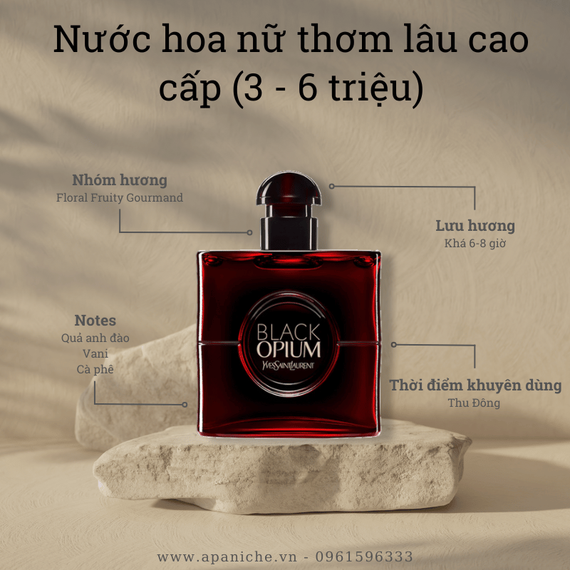 Nước hoa thơm lâu cho nữ phân khúc cao cấp YSL Black Opium Over Red