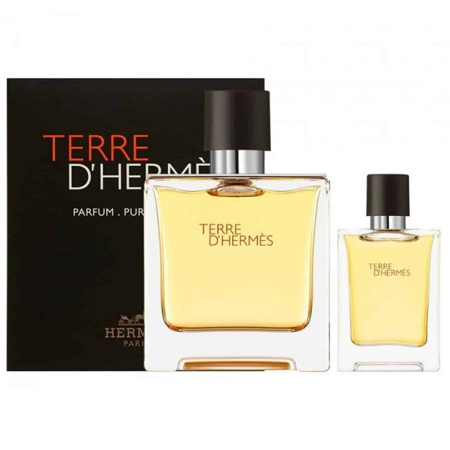 set Hermes Terre d’Hermes Parfum 75ml & 12.5ml apa niche