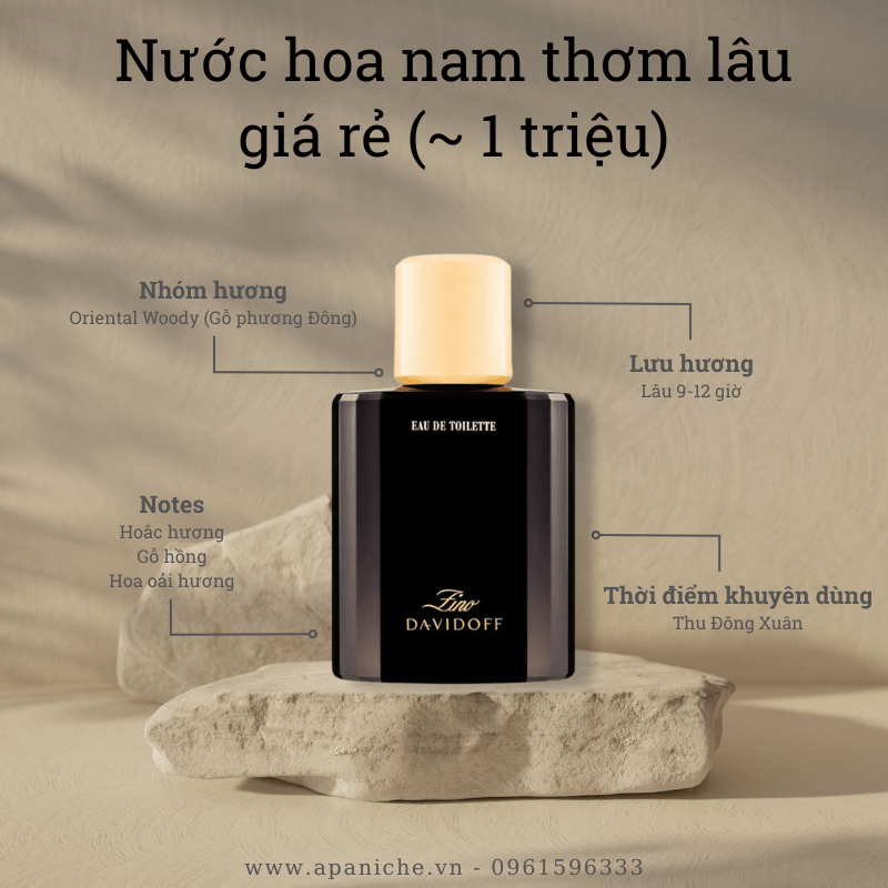 Nước hoa nam thơm lâu giá rẻ Davidoff Zino EDT