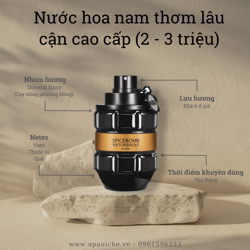 Nước hoa nam thơm lâu phân khúc cận cao cấp Viktor Rolf Spicebomb Extreme