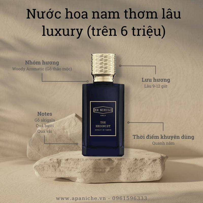 Nước hoa nam thơm lâu xa xỉ luxury Ex Nihilo The Hedonist Extrait