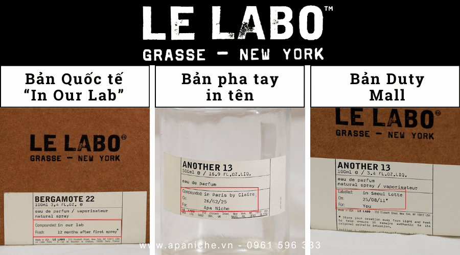 Le Labo có mấy loại Các phiên bản của Le Labo