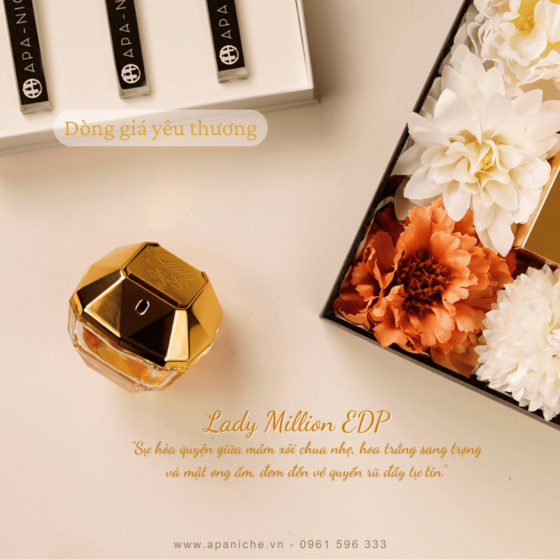 Nước hoa màu vàng cho nữ Paco Rabanne Lady Million EDP