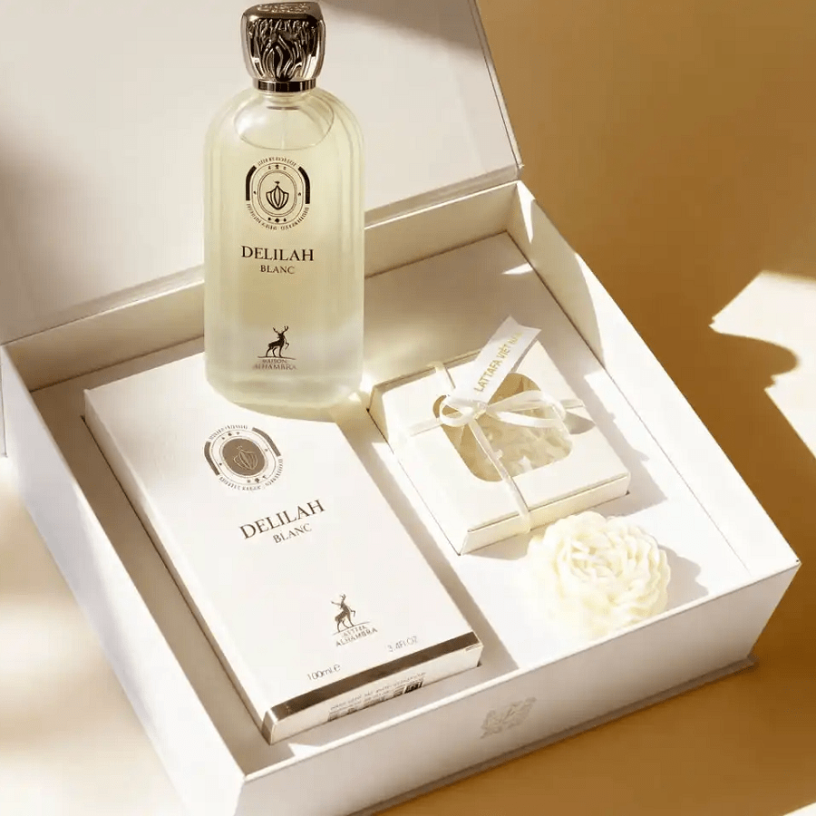 Set Lattafa Maison Alhambra Delilah Blanc EDP chinh hang Set Lattafa Maison Alhambra Delilah Blanc EDP chinh hang