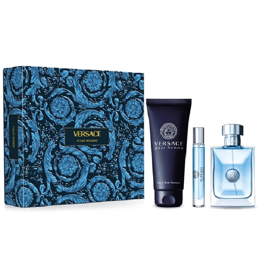 Set Versace Pour Homme 100ml Mini 10ml Hair & Body Shampoo 150ml apa niche