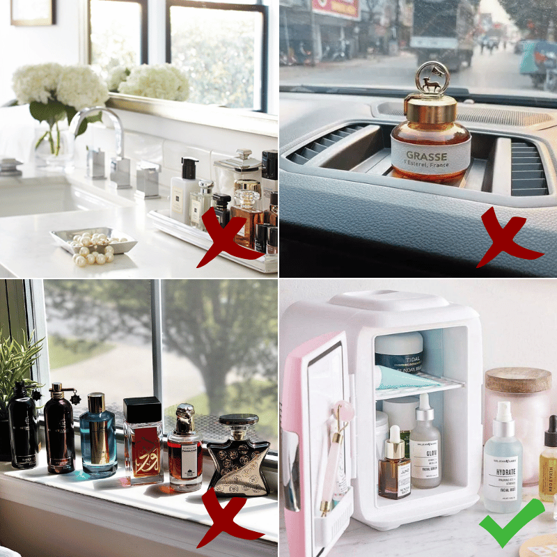 Nước hoa để đâu và không nên để đâu, tránh làm ảnh hưởng đển hạn sử dụng