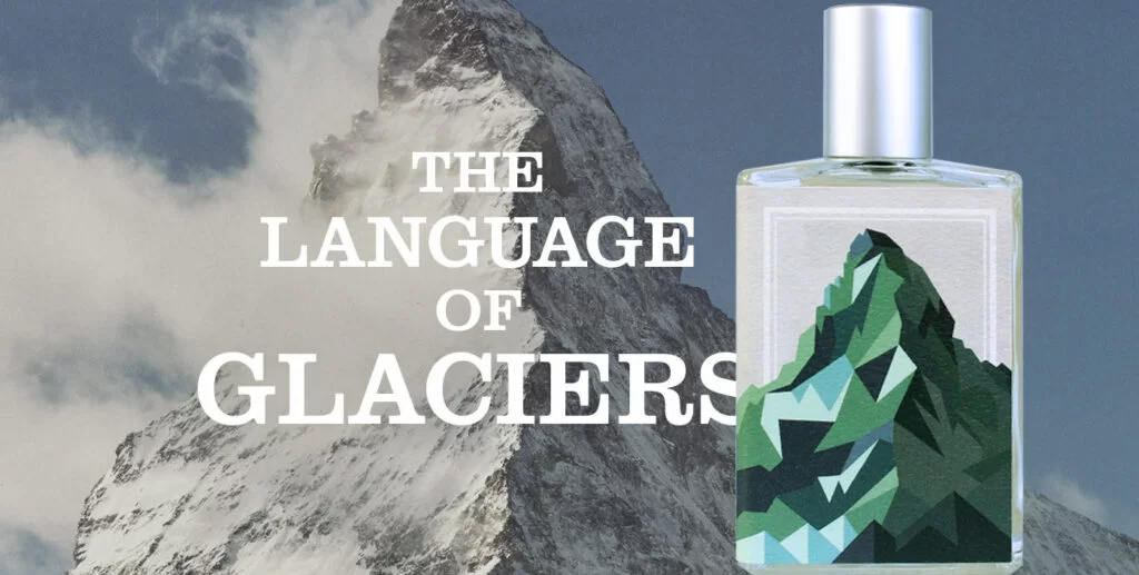 chai nước hoa The Language of Glaciers được lấy cảm hứng từ cảm giác mát lạnh của sông băng.