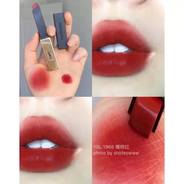 Giới thiệu Son YSL Rouge Pur Couture The Slim 1966 Rouge Libre
