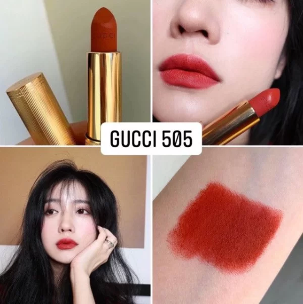 Son Lì Gucci Rouge À Lèvres Mat Lipstick 505 Janet Rust (2)