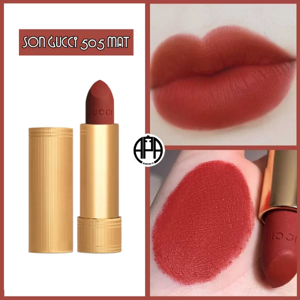 Son Lì Gucci Rouge À Lèvres Mat Lipstick 505 Janet Rust (6)Son Lì Gucci Rouge À Lèvres Mat Lipstick 505 Janet Rust (6)