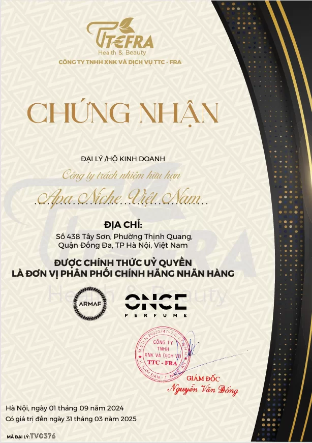 Uy quyen Apa Niche phan phoi nuoc hoa Armaf