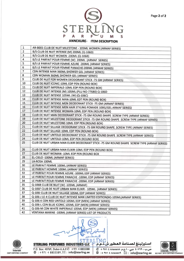 Uỷ quyền Armaf tại Việt Nam (trang 2)