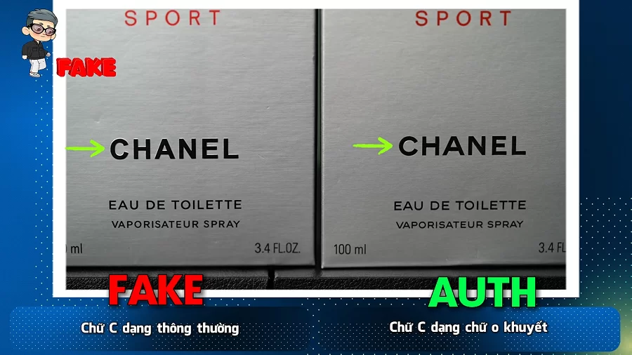 Phân biệt Allure Chanel Homme Sport thật giả