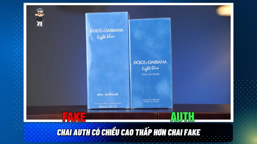 phân biệt nước hoa DG Light Blue Eau Intense nữ thật giả
