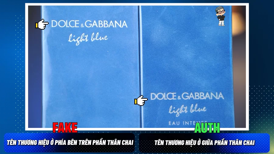 cách phân biệt nước hoa Light Blue Intense nữ thật giả