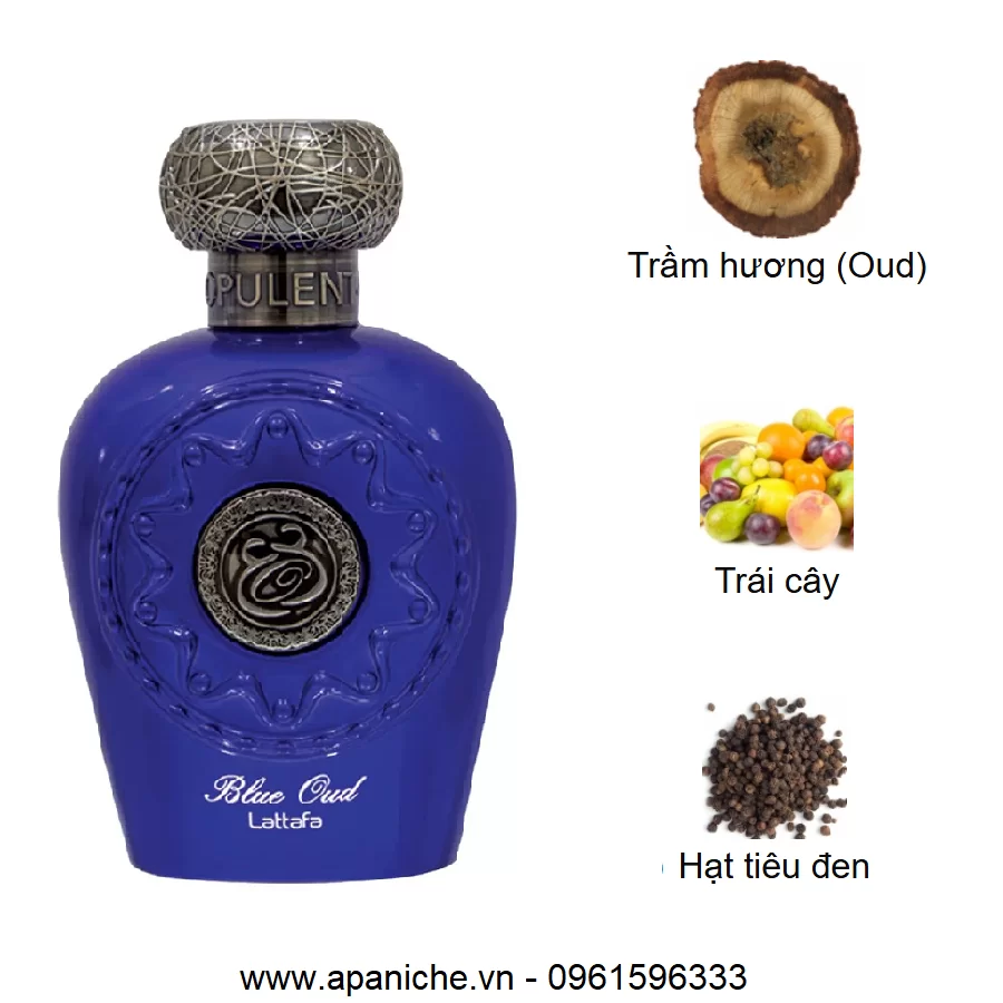 lattafa blue oud edp mui huong