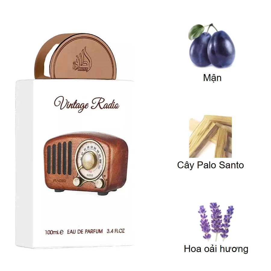 Lattafa Vintage Radio EDP mui huong