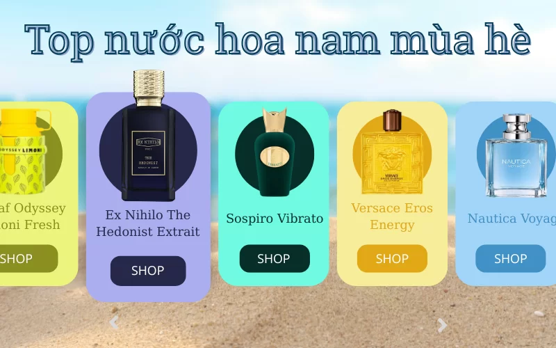 Top nước hoa nam mùa hè