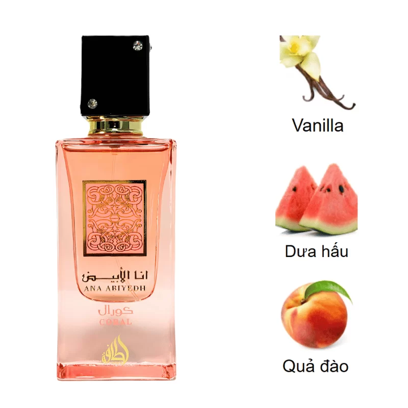 Lattafa Ana Abiyedh Coral EDP mùi hương