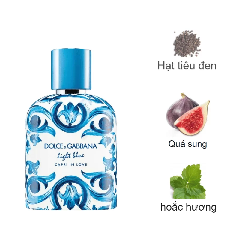 Dolce Gabbana Light Blue Capri In Love Pour Homme EDP mùi hương