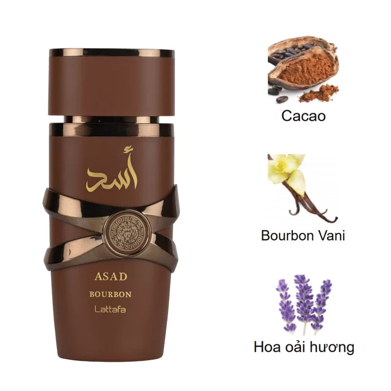 Lattafa Asad Bourbon EDP mùi hương