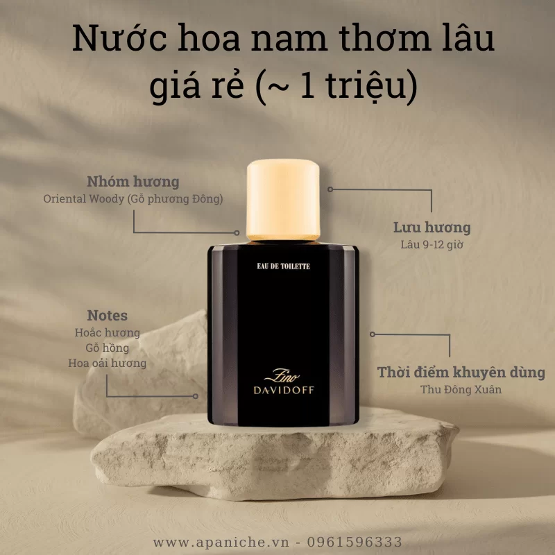Nước hoa nam thơm lâu giá rẻ Davidoff Zino EDT