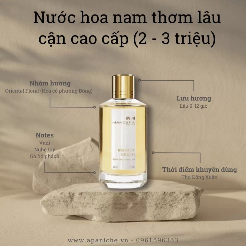 Nước hoa nam thơm lâu phân khúc cận cao cấp Mancera Instant Crush