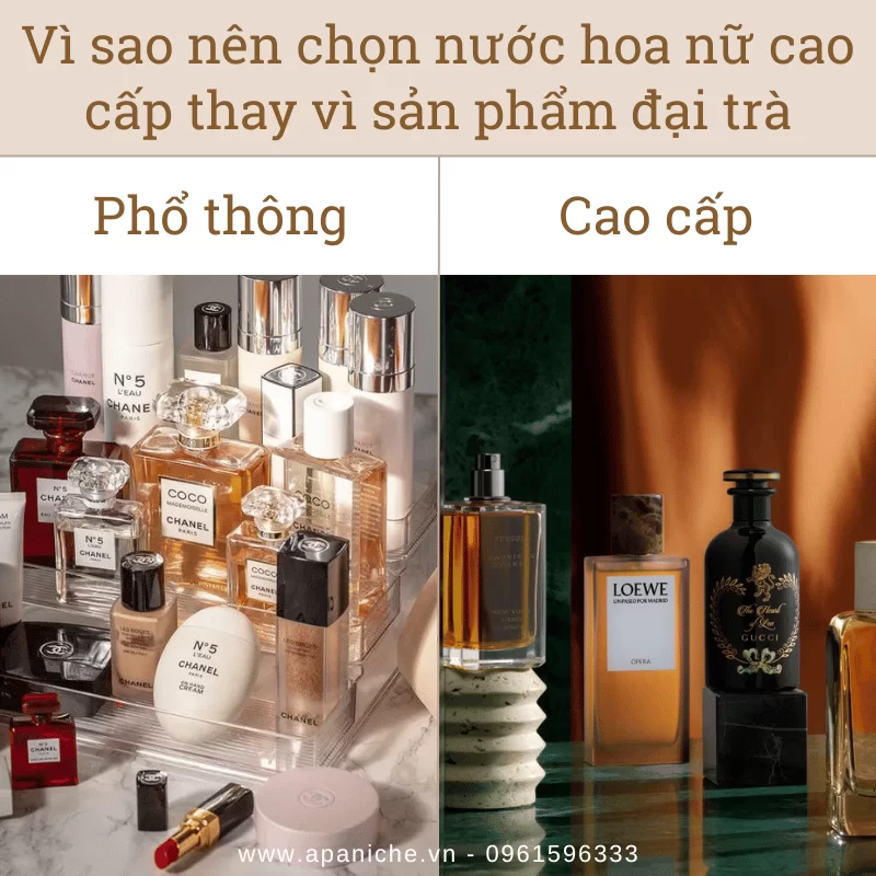 Nước hoa niche (cao cấp) và designer (phổ thông)