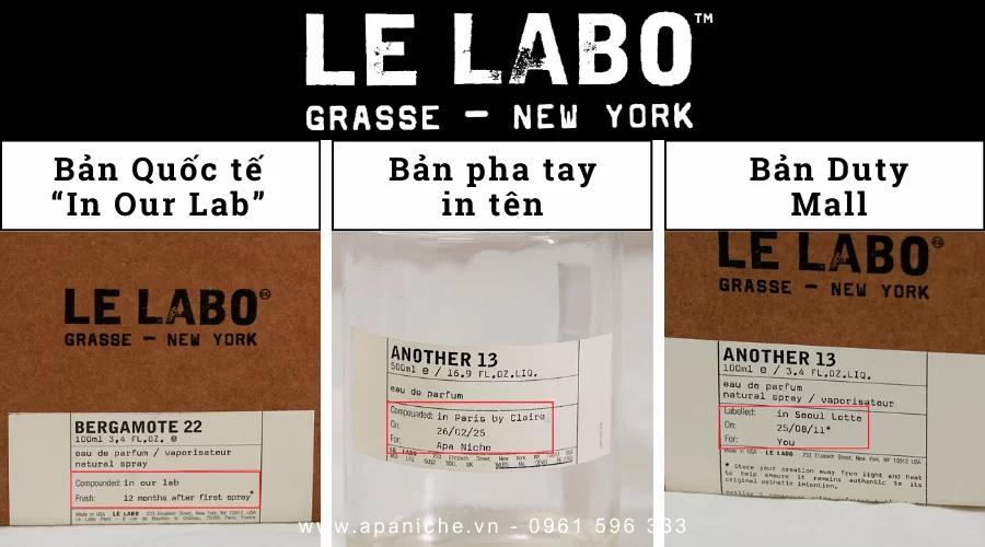 Le Labo có mấy loại Các phiên bản của Le Labo