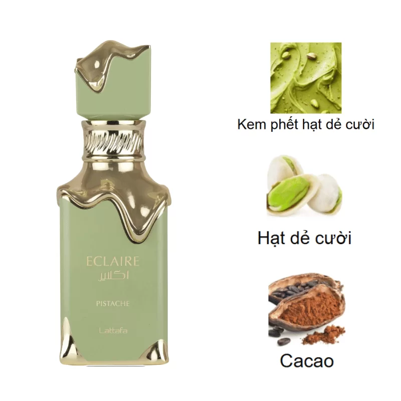 Lattafa Eclaire Pistache EDP mùi hương