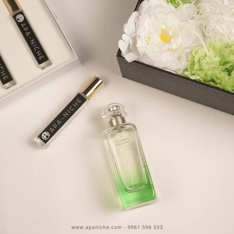 Nước hoa nữ màu xanh lá Hermes Un Jardin sur le Toit EDT
