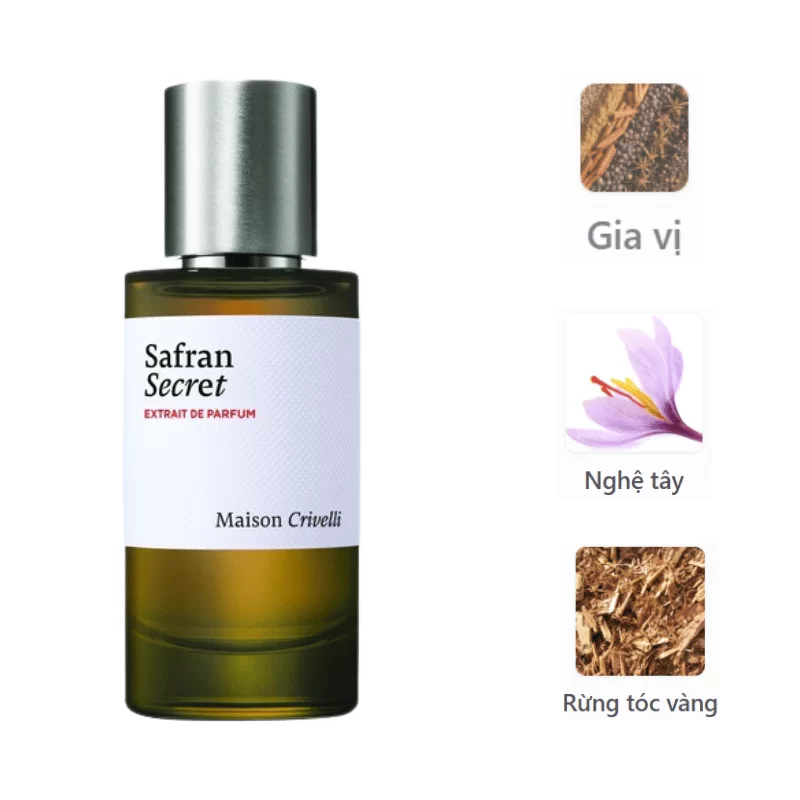 Maison Crivelli Safran Secret Extrait De Parfum mùi hương